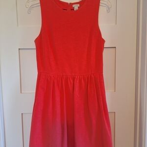 J. Crew Red Sleeveless A-Line Dress